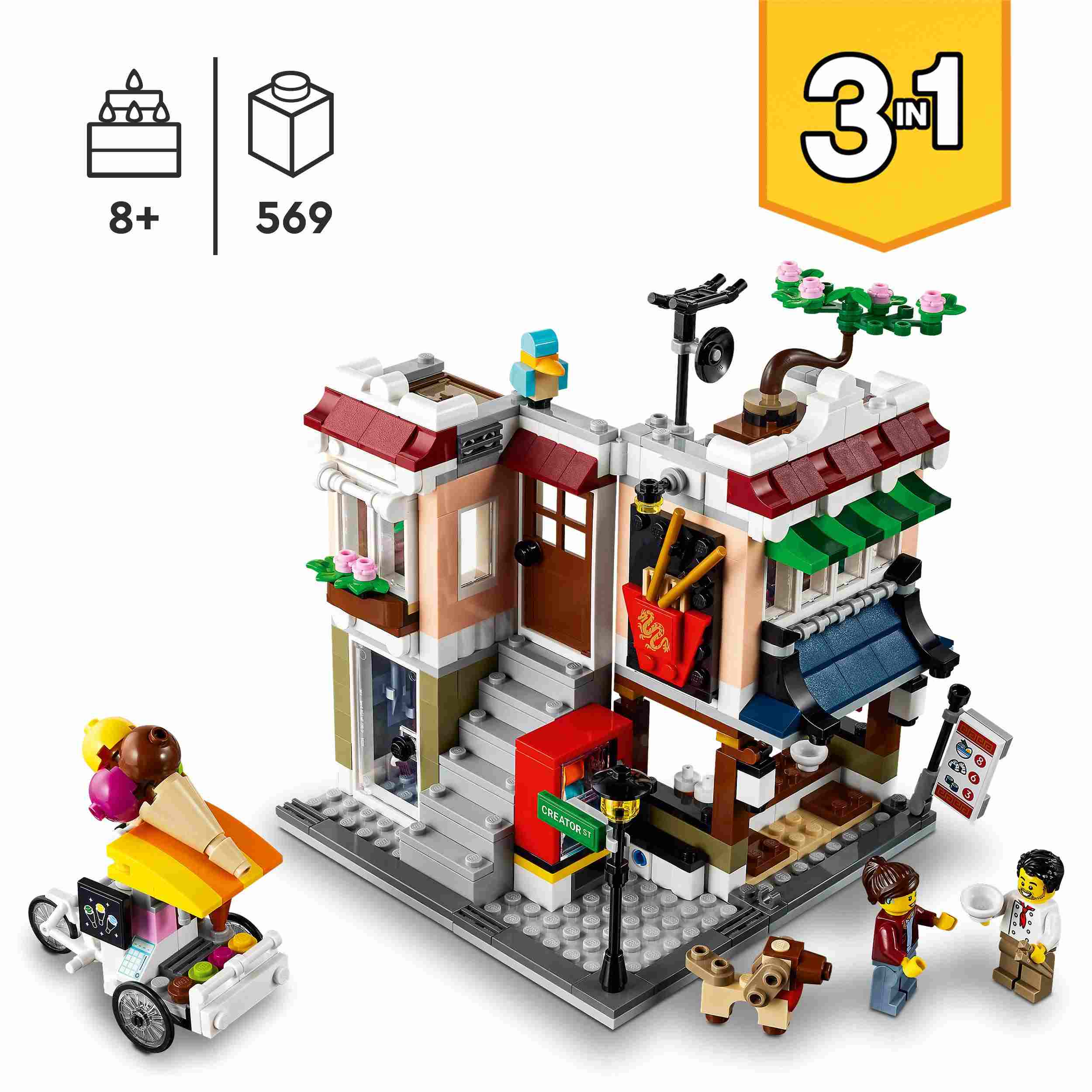 LEGO Creator Downtown Εστιατόριο Noodle 3σε1 31131 - LEGO, LEGO Creator