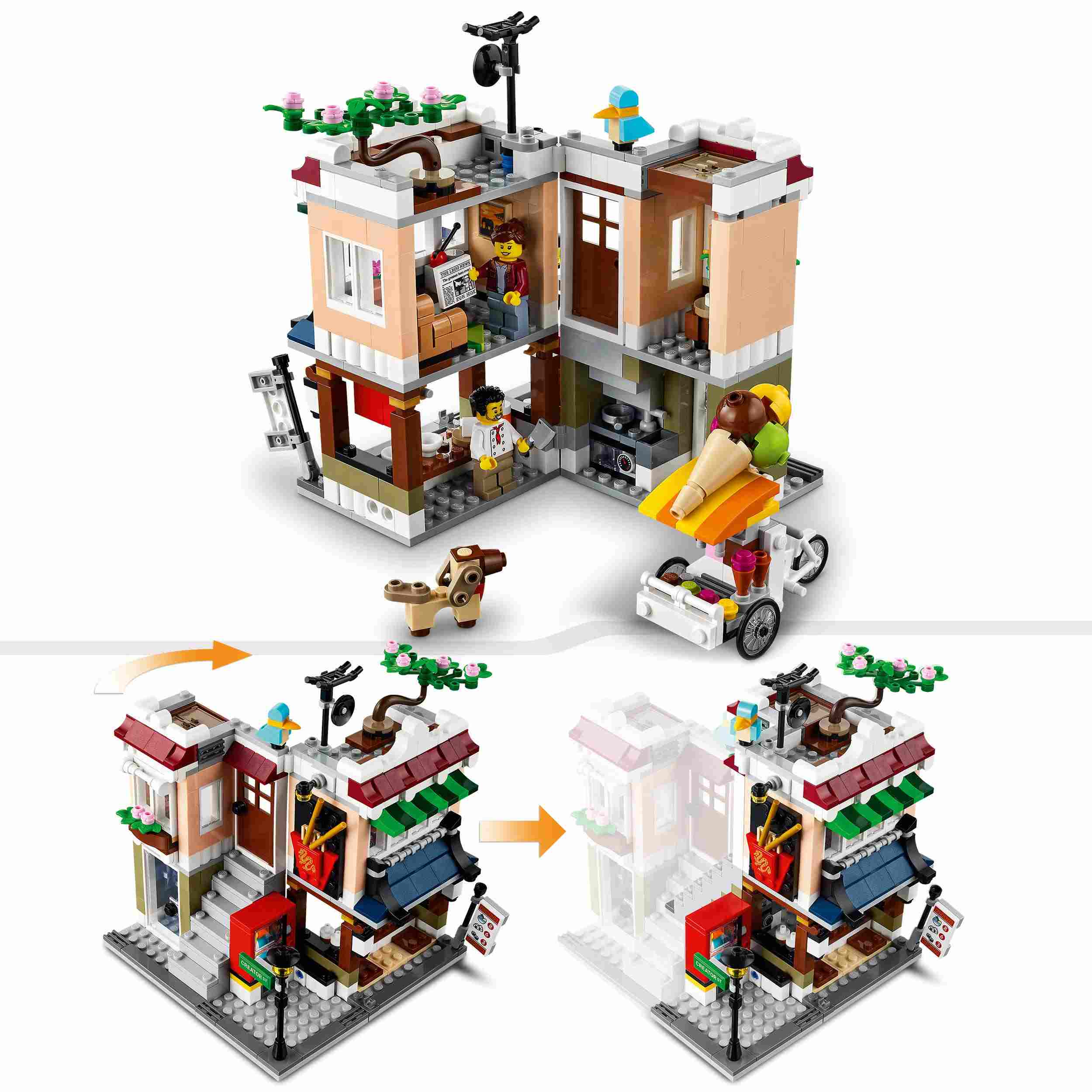LEGO Creator Downtown Εστιατόριο Noodle 3σε1 31131 - LEGO, LEGO Creator