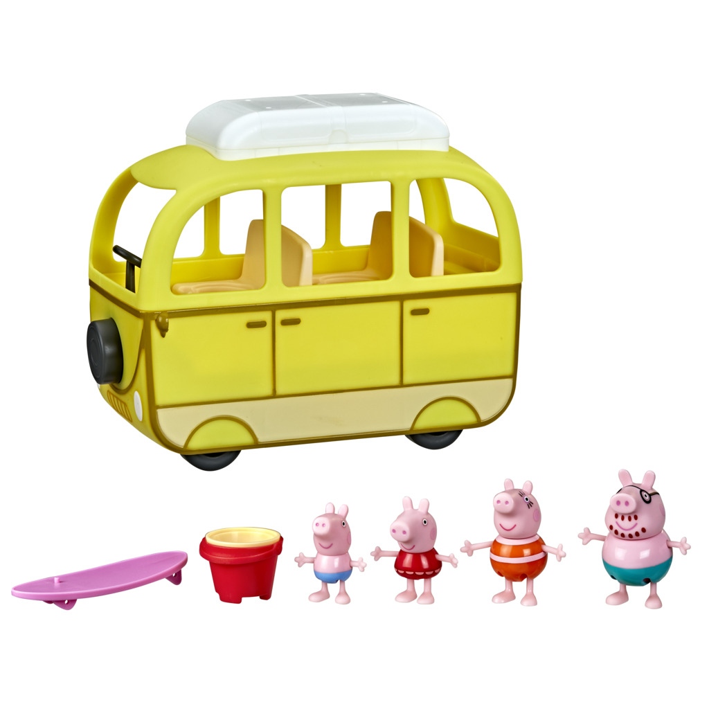 Peppa Pig Τροχόσπιτο με 4 Φιγούρες Peppa’s Beach Campervan F36325L0 - Peppa Pig