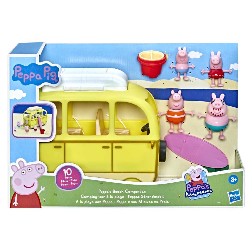 Peppa Pig Τροχόσπιτο με 4 Φιγούρες Peppa’s Beach Campervan F36325L0 - Peppa Pig