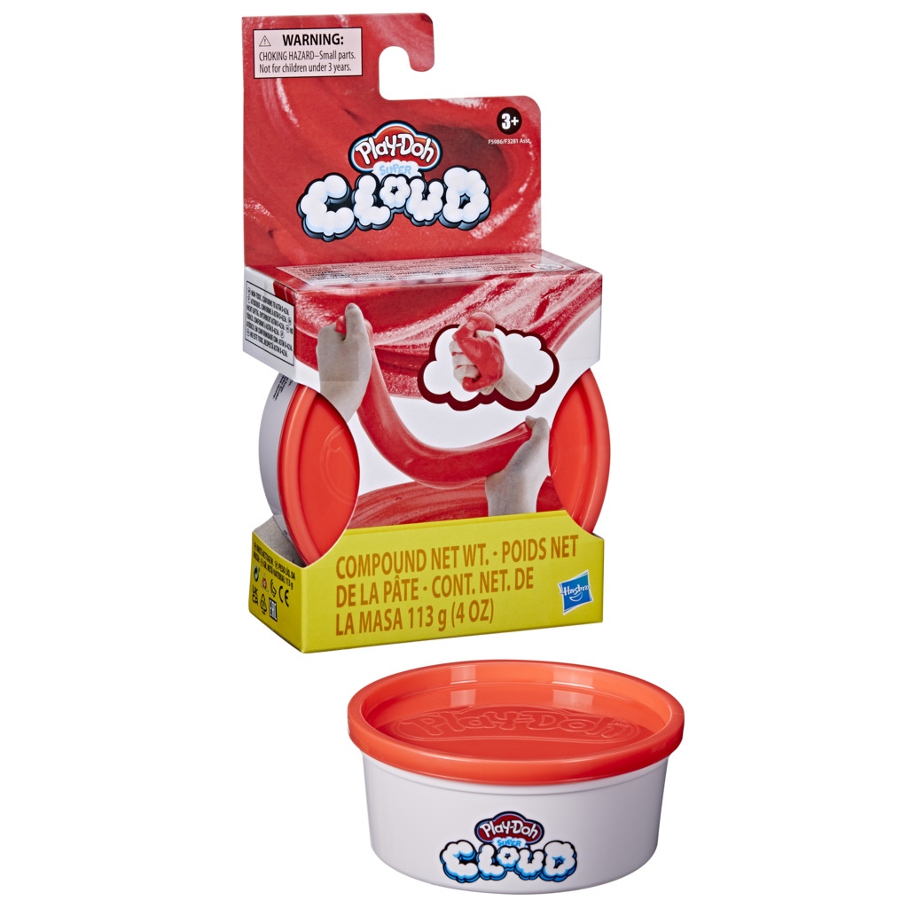 Play-Doh Super Cloud Πλαστοζυμαράκι 1τμχ 112γρ. 6 Χρώματα F3281RC0 - Play-Doh