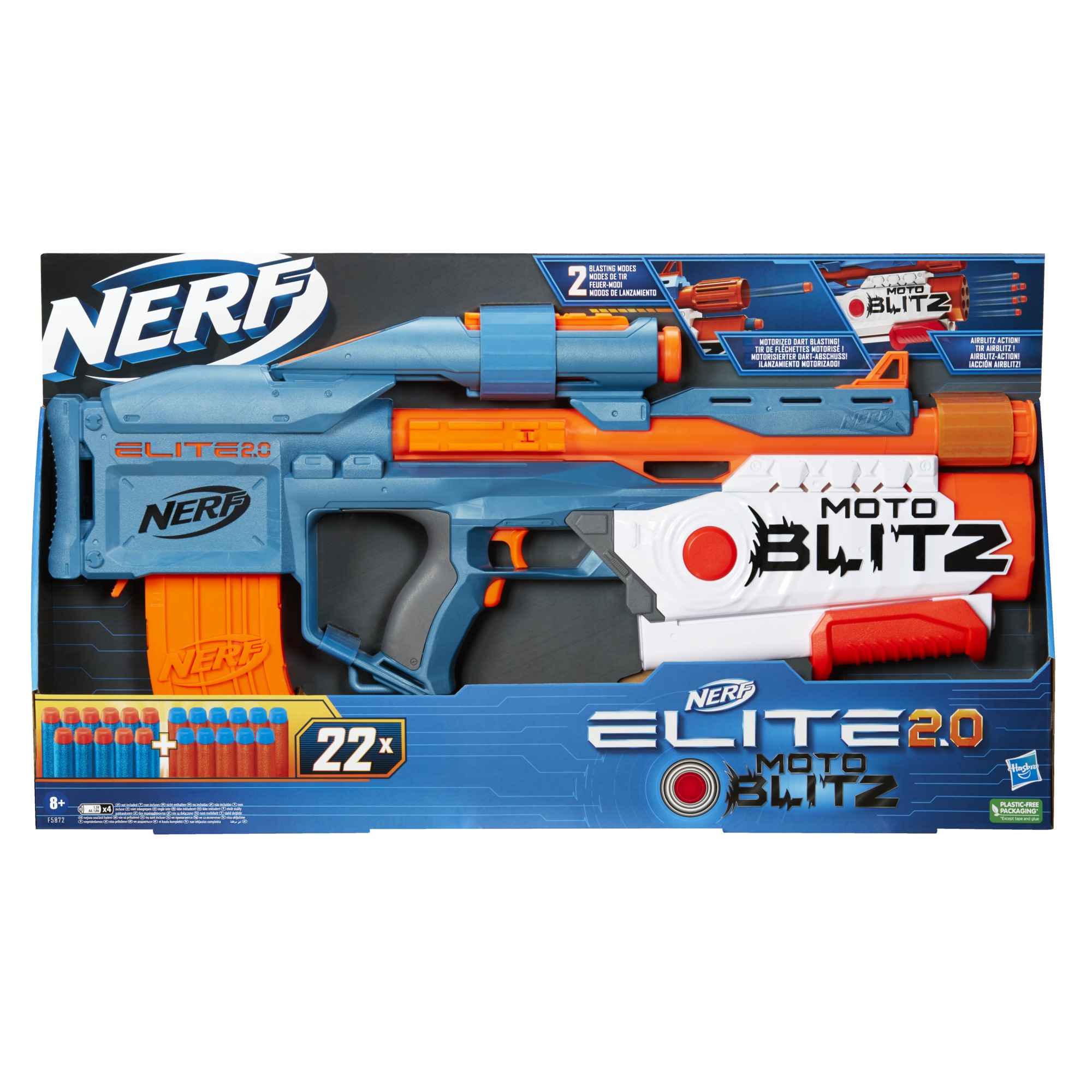 Nerf Elite 2.0 Motoblitz Blaster 2 σε 1 με 22 Βελάκια F5872EU4 - NERF