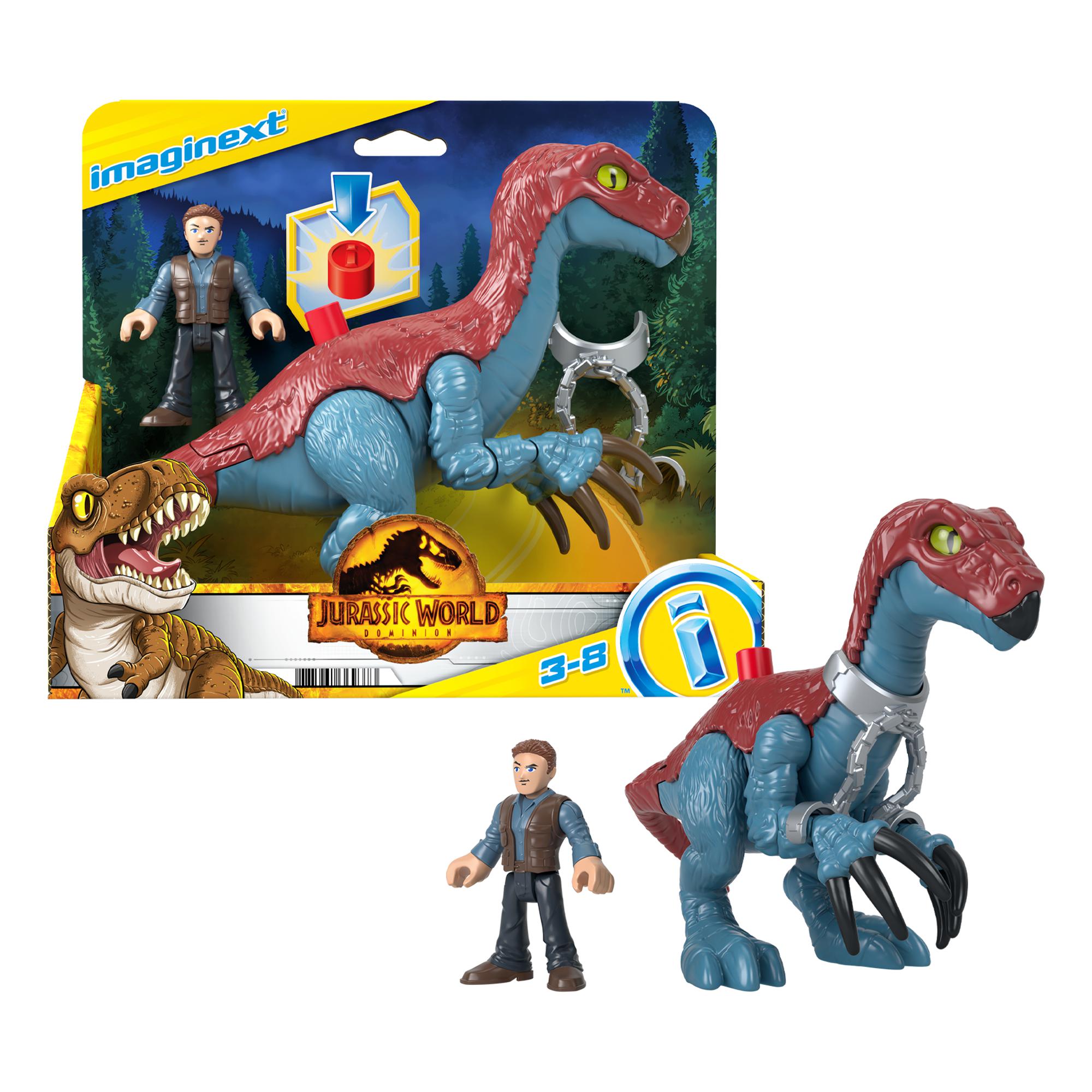 Fisher-Price Imaginext Jurassic World 3 Δεινόσαυρος και Φιγούρα 2 Σχέδια GVV65 - Fisher-Price, Imaginext