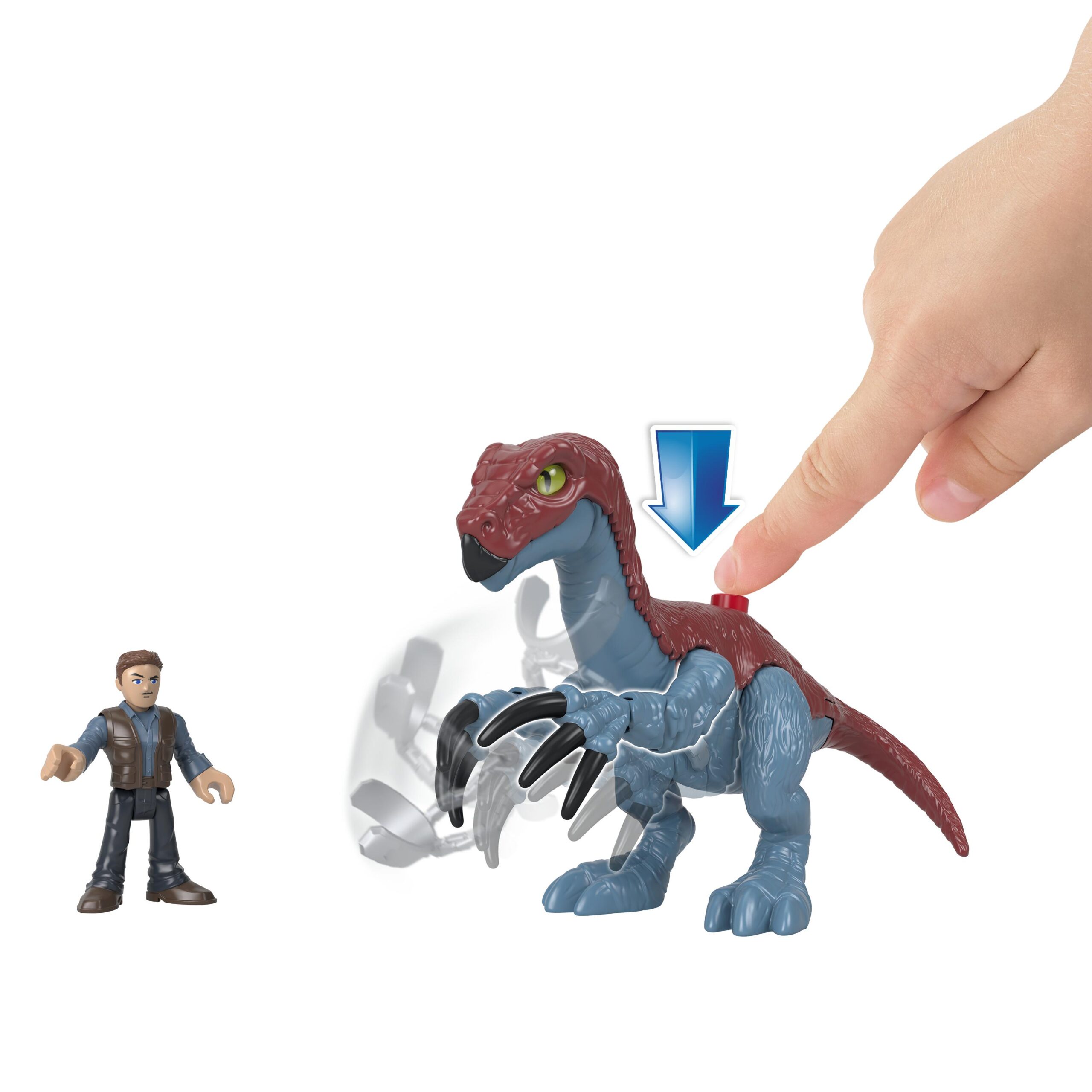 Fisher-Price Imaginext Jurassic World 3 Δεινόσαυρος και Φιγούρα 2 Σχέδια GVV65 - Fisher-Price, Imaginext