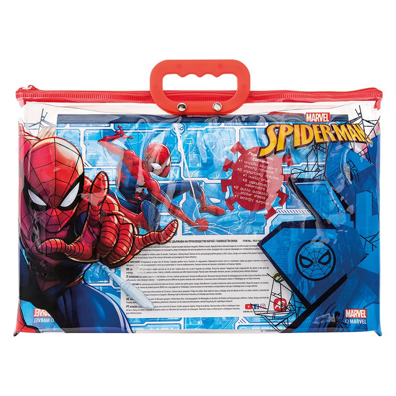 AS Σετ Ζωγραφικής Marvel Spiderman Σε Διάφανη Τσάντα Για 3+ Χρονών 1023-68003 - AS Company