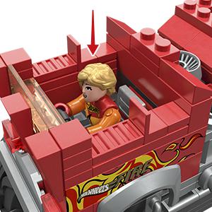 Mega Bloks - Hot Wheels Monster Trucks Πυροσβεστικό Όχημα 2σε1 HHD19 - Hot Wheels, Mega Bloks