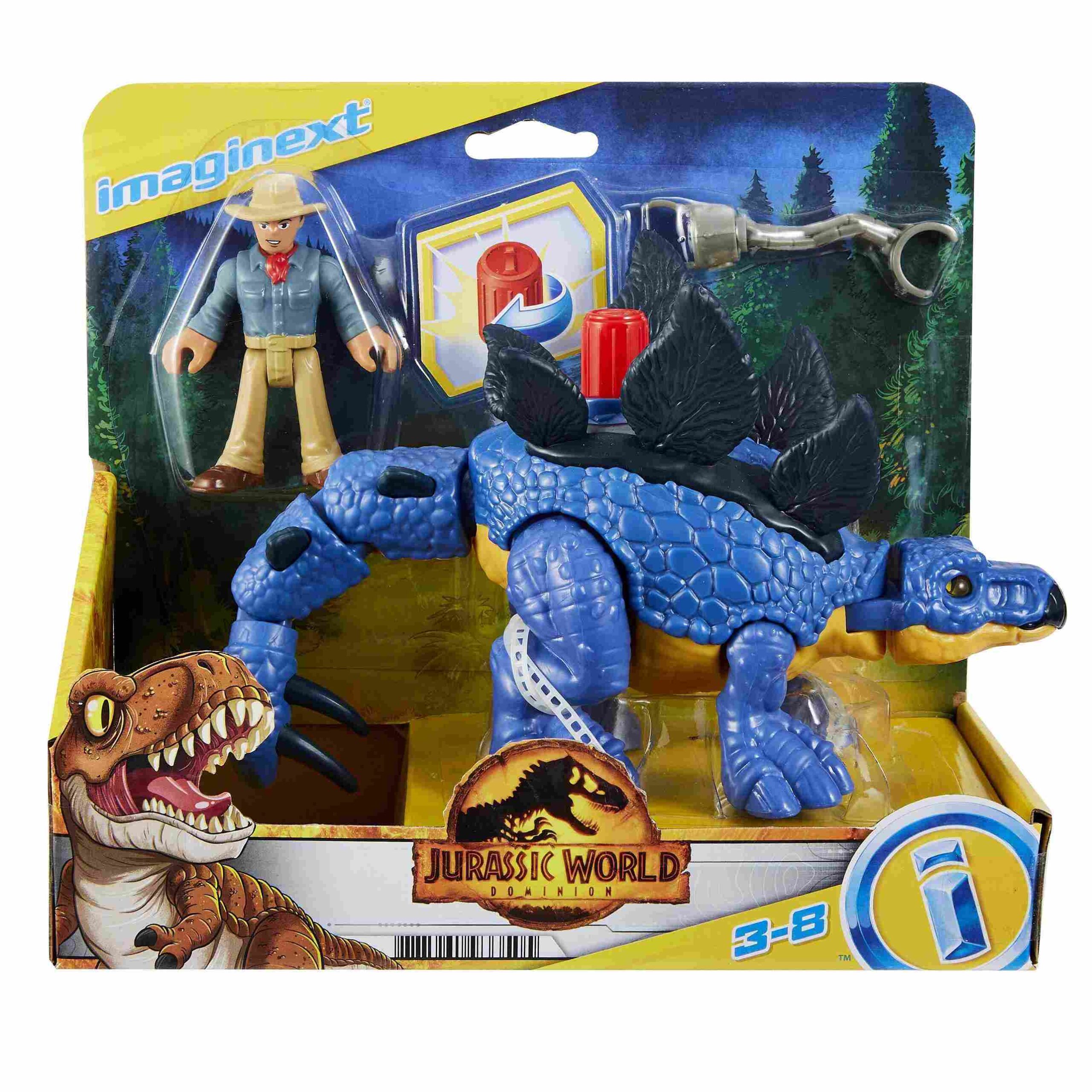 Fisher-Price Imaginext Jurassic World 3 Δεινόσαυρος και Φιγούρα 2 Σχέδια GVV65 - Fisher-Price, Imaginext