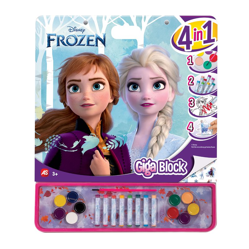 Giga Block Σετ Ζωγραφικής Disney Frozen 4 Σε 1 Για 3+ Χρονών 1023-62734 - AS Company