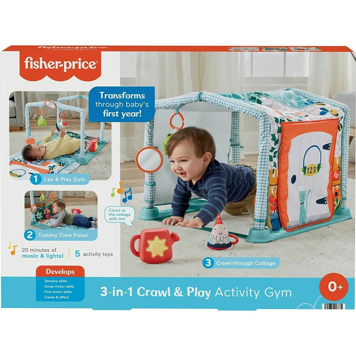 Fisher-Price Γυμναστήριο Δραστηριοτήτων Σπιτάκι 3σε1 με Ήχους & Φώτα HJK45 - Fisher-Price