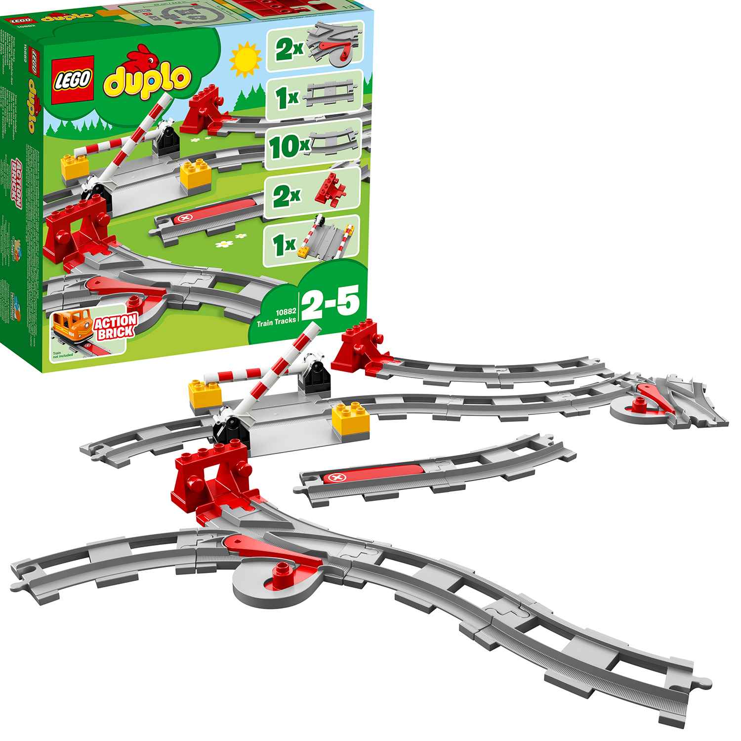 LEGO Duplo Σιδηροδρομικές Τροχιές 10882 - LEGO, LEGO Duplo