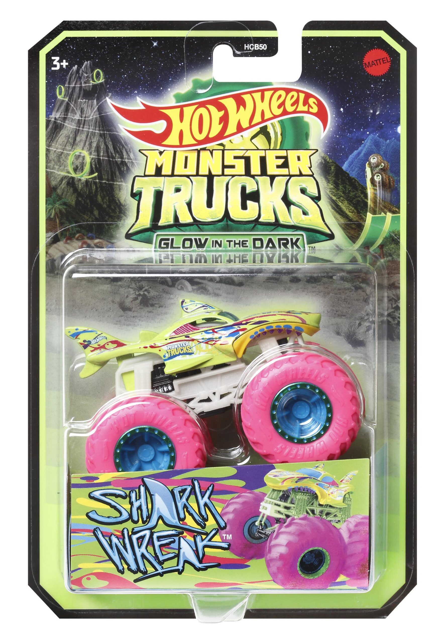 Hot Wheels Οχήματα Monster Trucks Glow-in-the Dark Διάφορα Σχέδια HCB50 - Hot Wheels