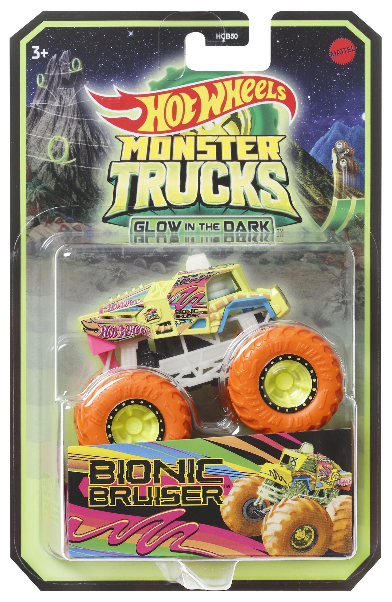 Hot Wheels Οχήματα Monster Trucks Glow-in-the Dark Διάφορα Σχέδια HCB50 - Hot Wheels