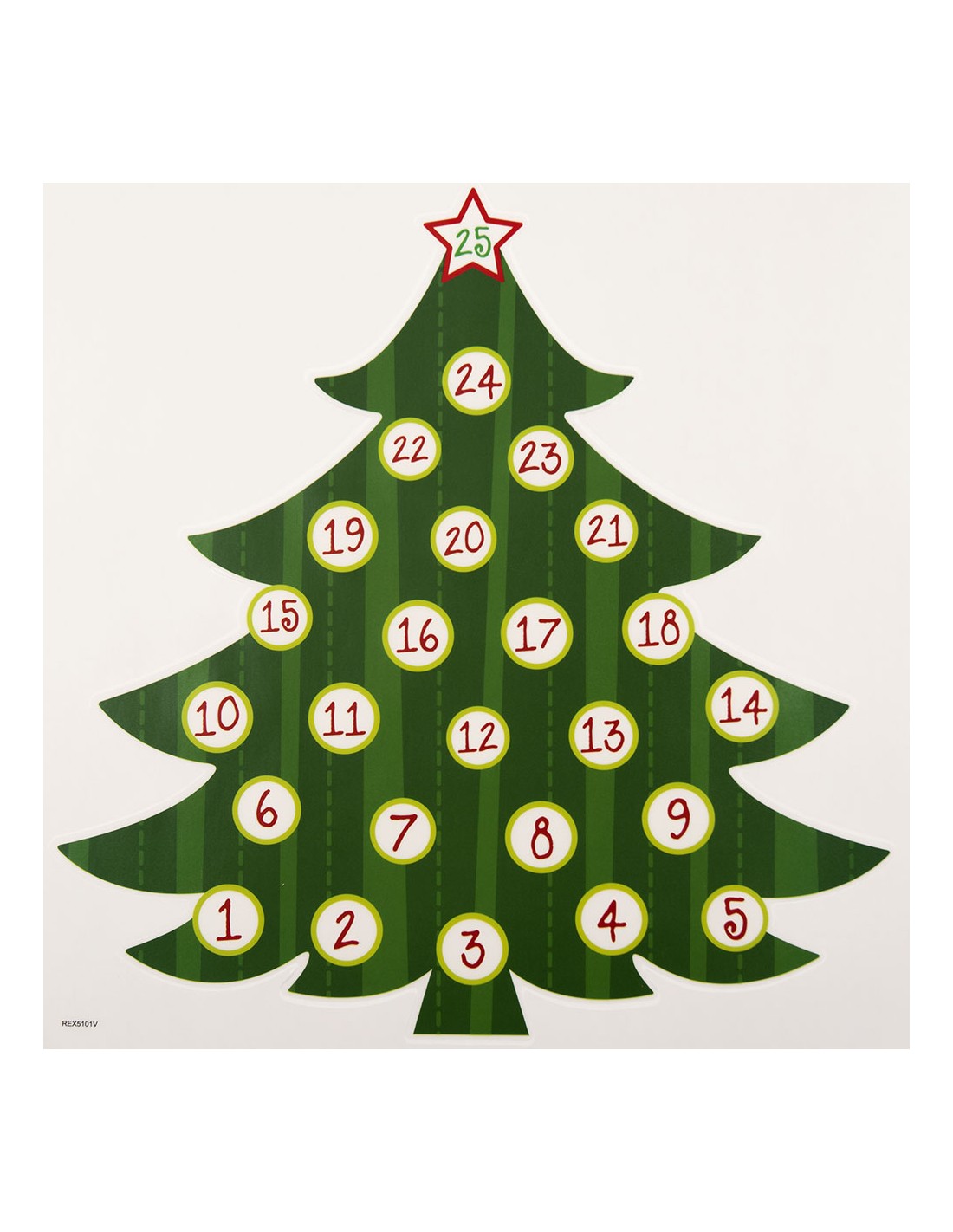 Twentyfive Χριστουγεννιάτικο Αυτοκόλλητο Ημερολόγιο Τοίχου 2 Σχέδια 30.5x31.5εκ 5710 - Twentyfive