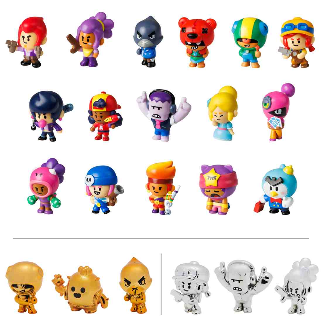 P.M.I. Brawl Stars Collectible Figures - 8 Pack Deluxe Box - Including 2 rare hidden characters (S1) (BRW2070) - Brawl Stars