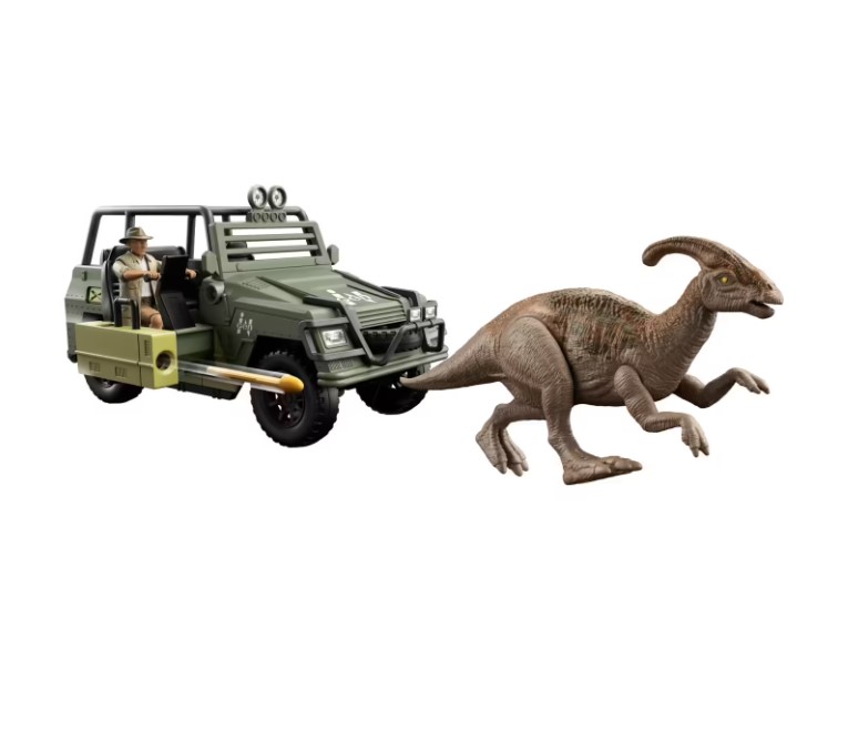 Jurassic World Jeep με τον Roland Tembo & Παρασαυρόλοφο MATHFG65 - Jurassic World