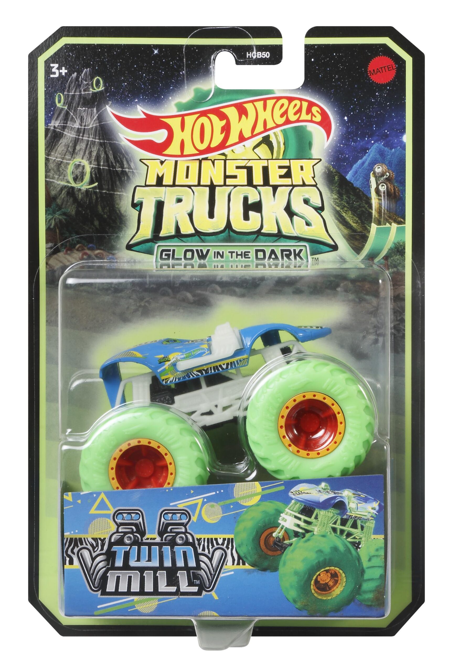 Hot Wheels Οχήματα Monster Trucks Glow-in-the Dark Διάφορα Σχέδια HCB50 - Hot Wheels