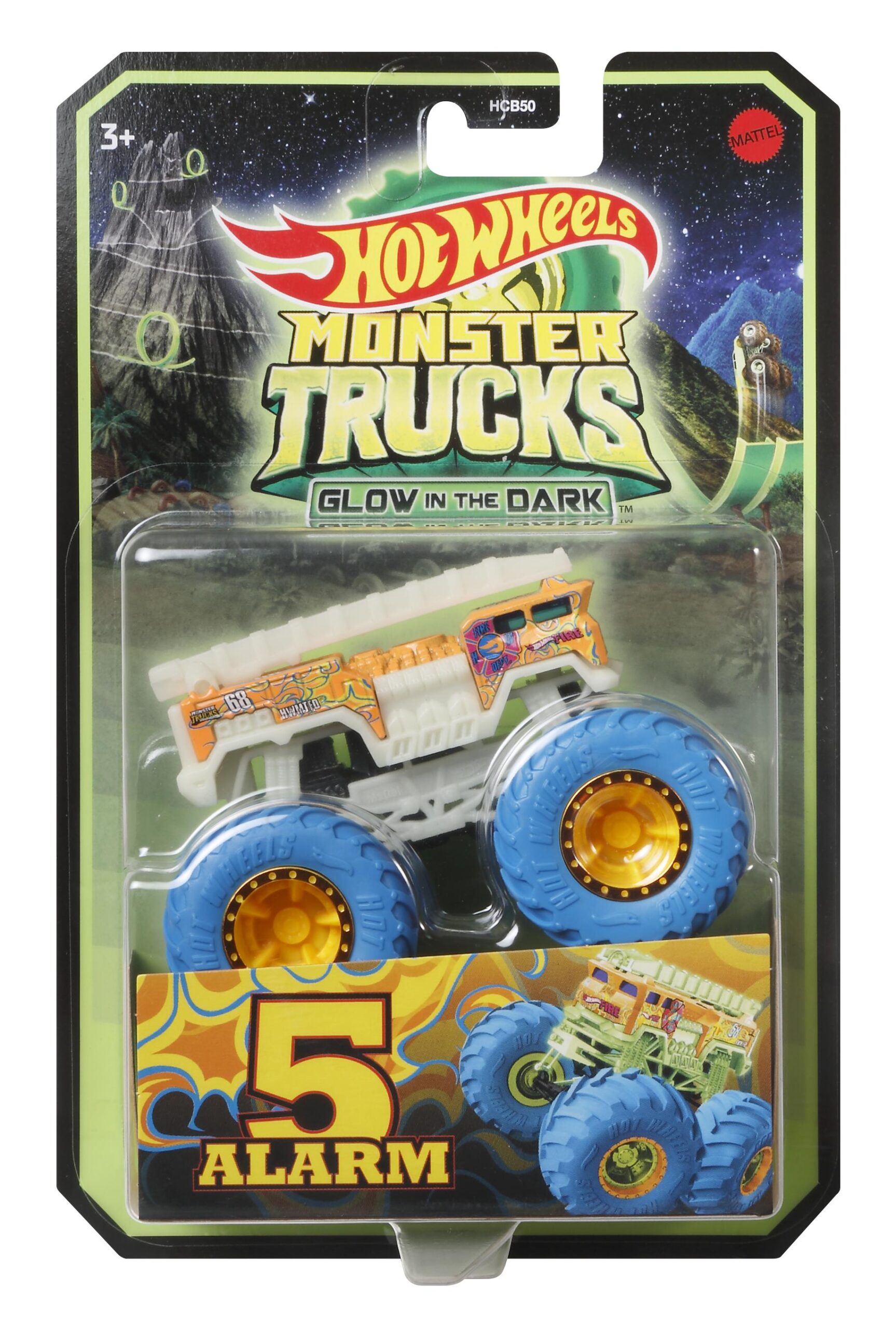 Hot Wheels Οχήματα Monster Trucks Glow-in-the Dark Διάφορα Σχέδια HCB50 - Hot Wheels