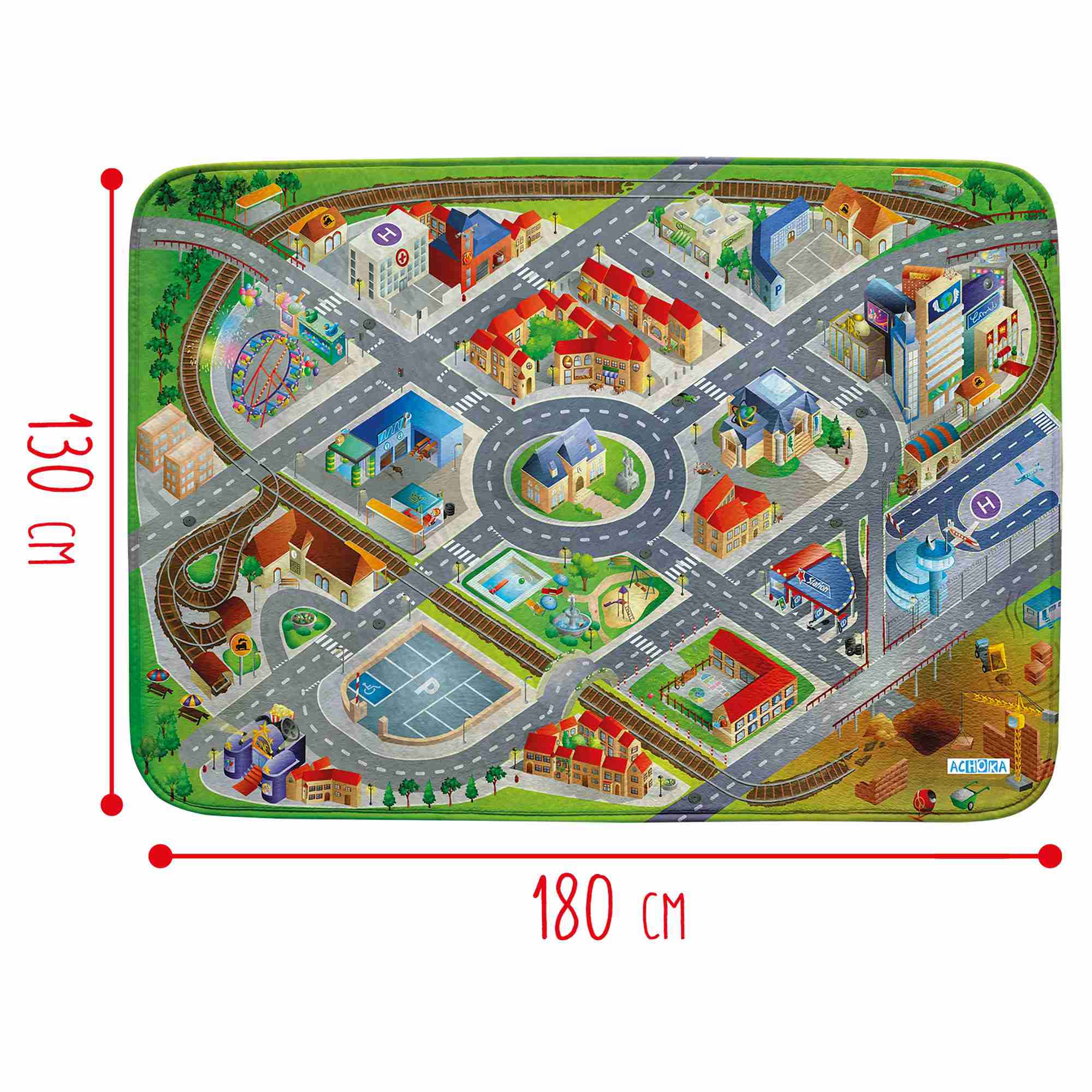 Motor & Co Χαλάκι Παιχνιδιού με Αυτοκινητόδρομο 130x180εκ. 2 Σχέδια HDG30670 - Motor & Co