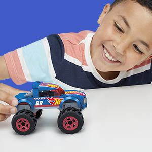 Mega Hot Wheels Monster Trucks Gunkster & Race Ace 3 Σχέδια HHW80 - Hot Wheels, Mega Bloks