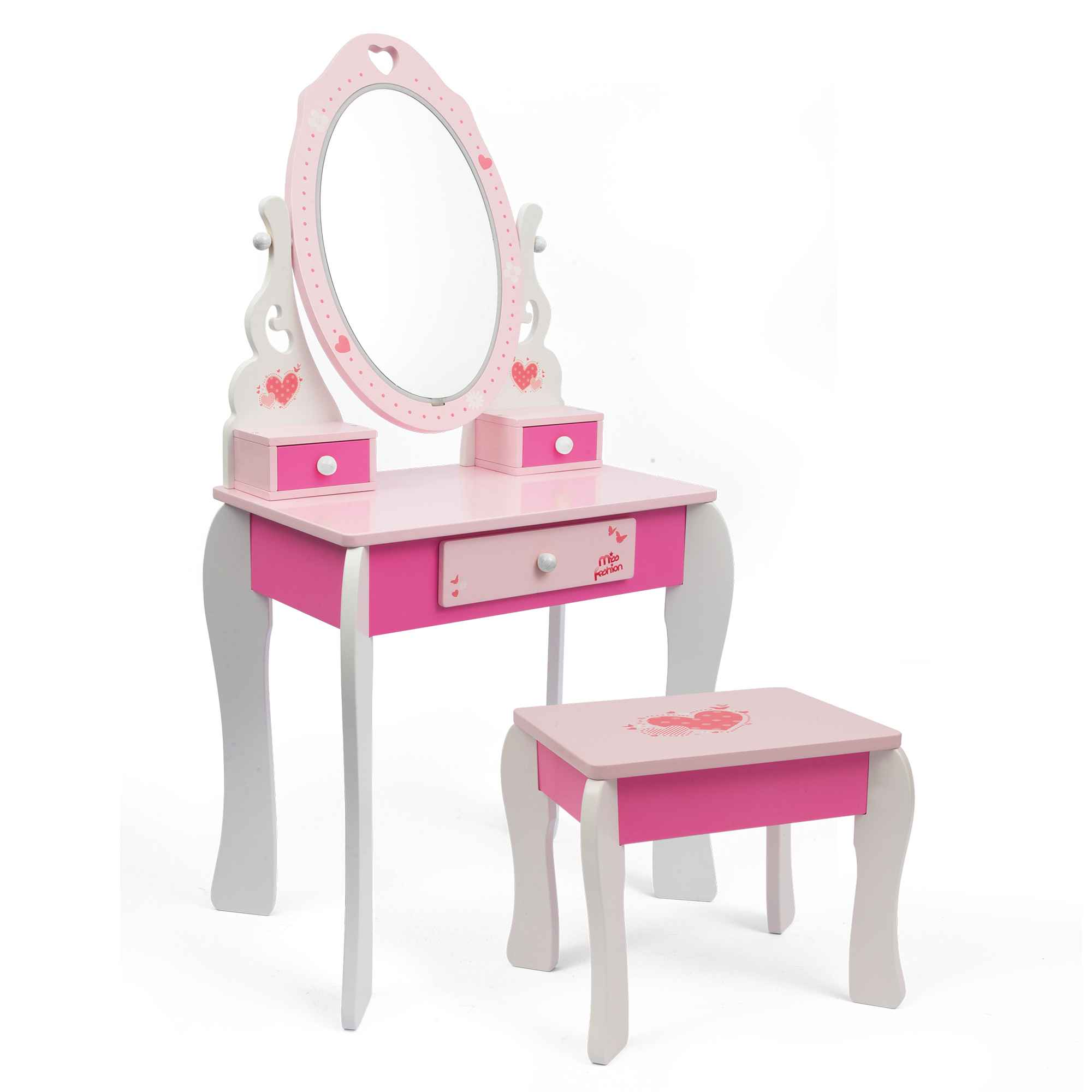 Miss Fashion Παιδική Τουαλέτα Μακιγιάζ Vanity Table με LED 1243241 - Miss Fashion
