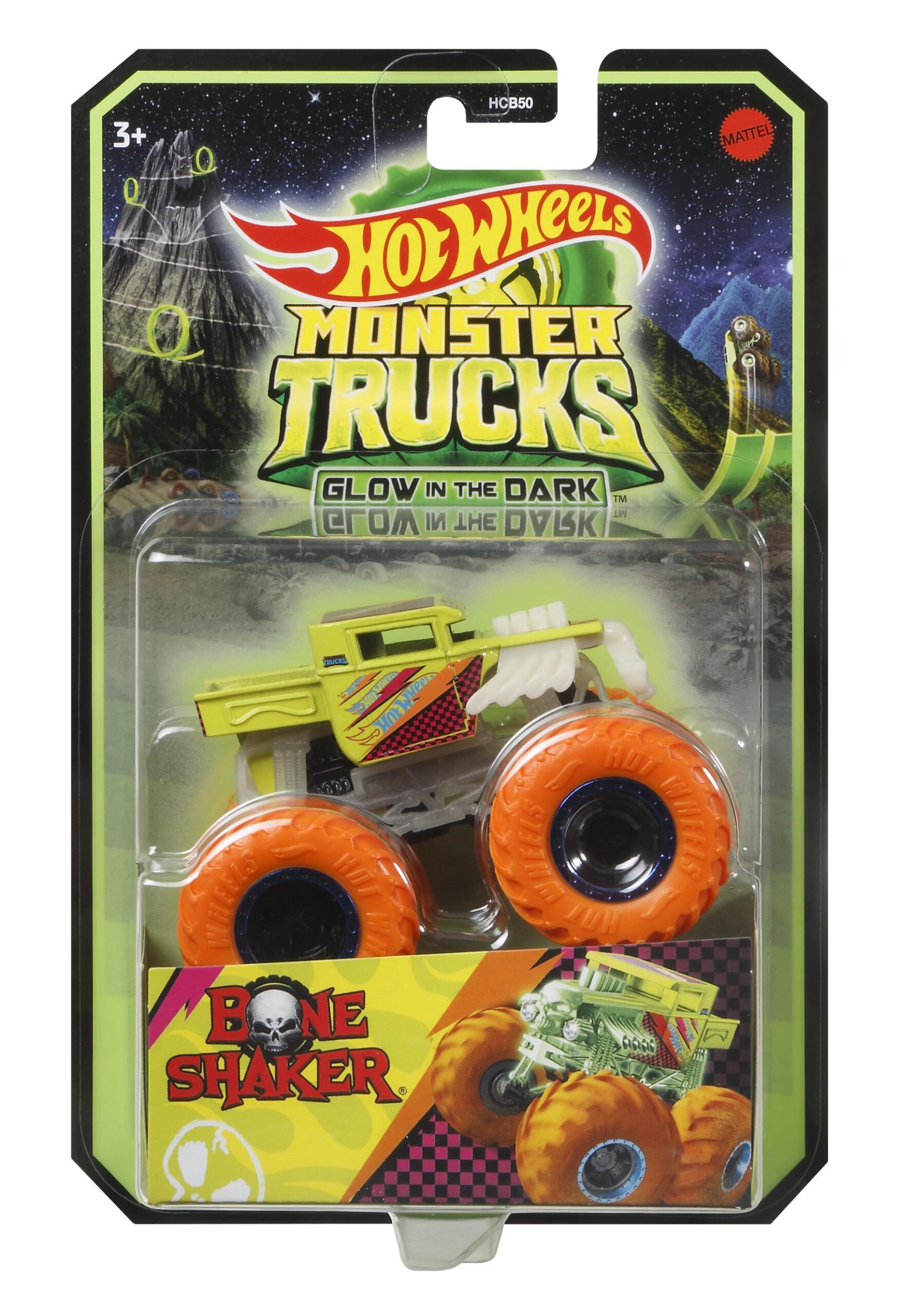 Hot Wheels Οχήματα Monster Trucks Glow-in-the Dark Διάφορα Σχέδια HCB50 - Hot Wheels