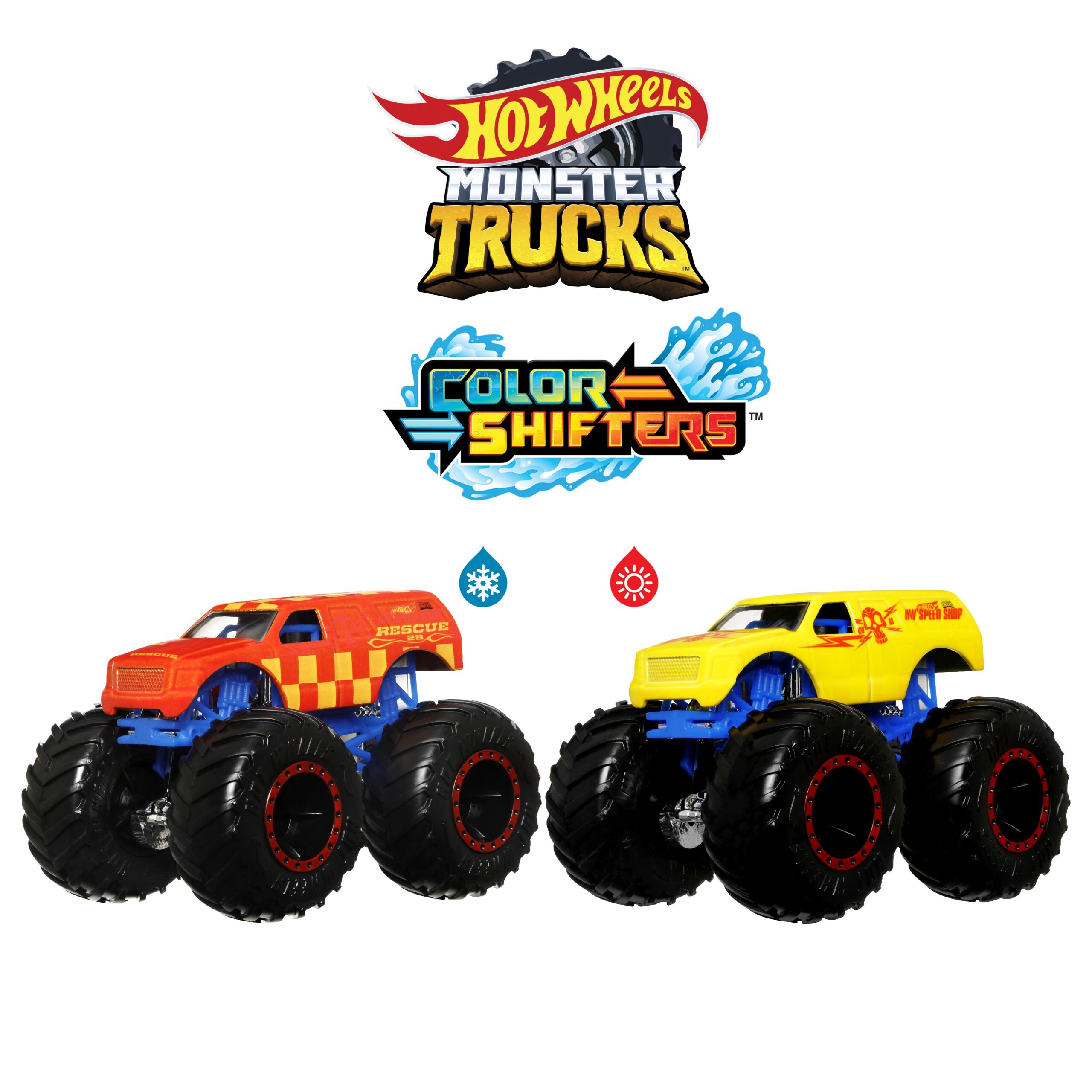 Hot Wheels Οχήματα Monster Trucks Χρωμοκεραυνοί 7 Σχέδια HGX06 - Hot Wheels