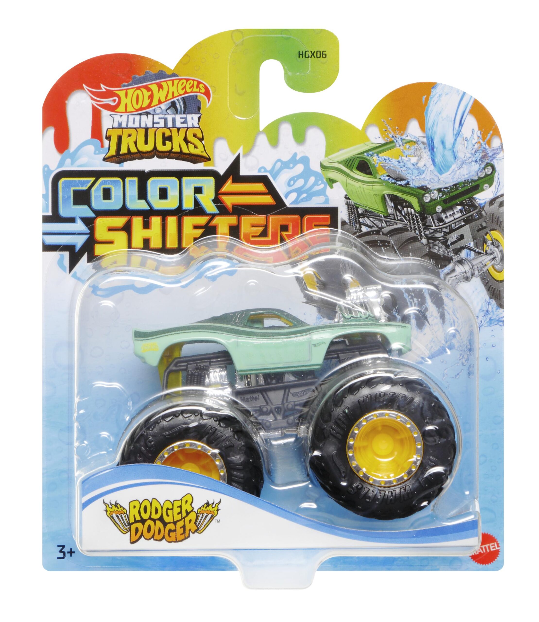 Hot Wheels Οχήματα Monster Trucks Χρωμοκεραυνοί 7 Σχέδια HGX06 - Hot Wheels