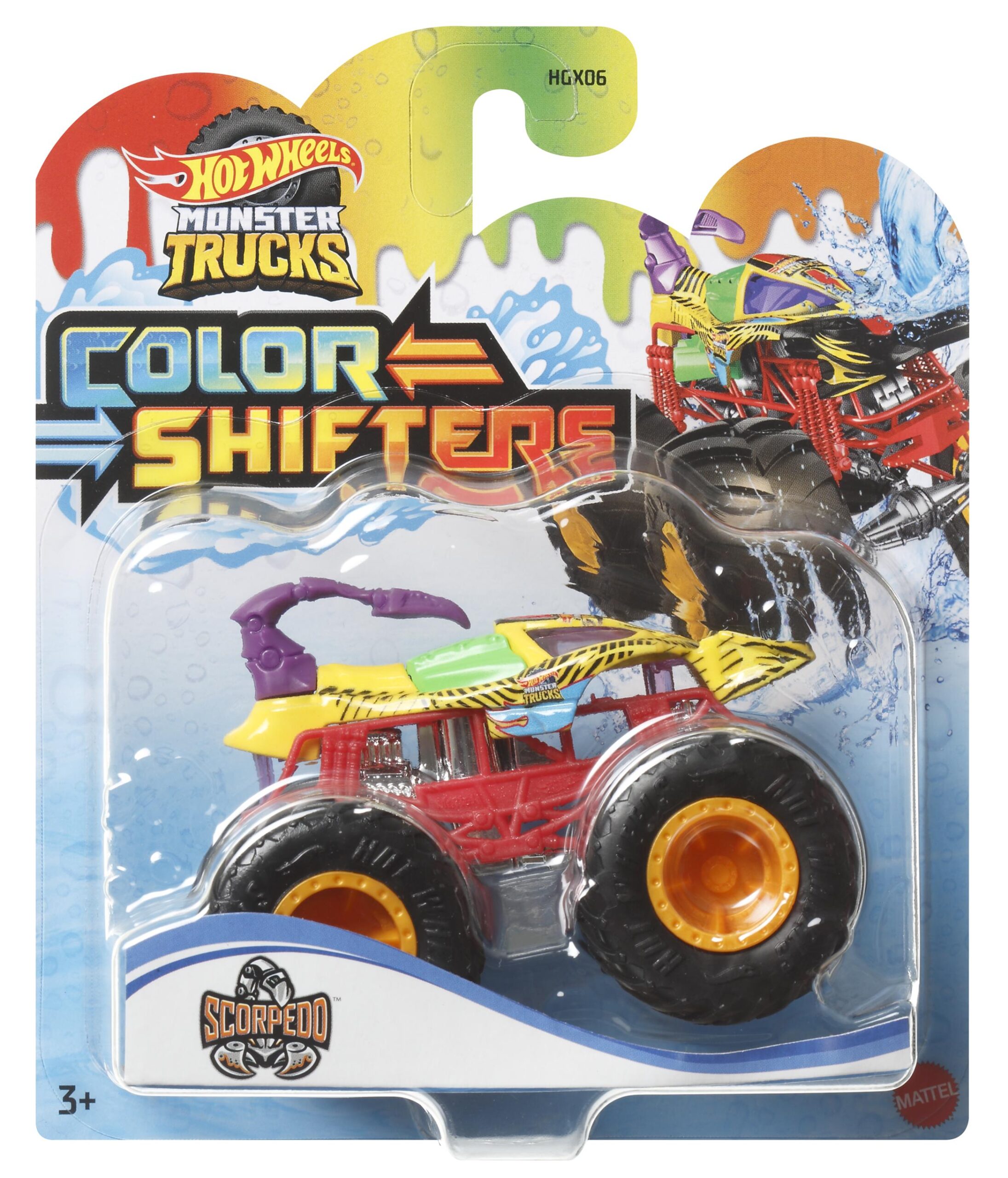 Hot Wheels Οχήματα Monster Trucks Χρωμοκεραυνοί 7 Σχέδια HGX06 - Hot Wheels