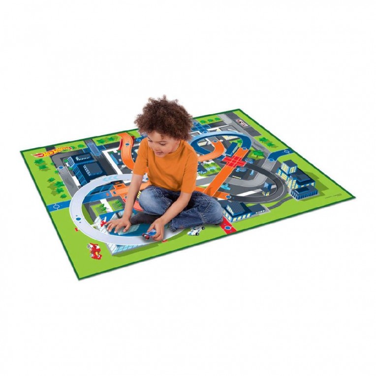 Megamat Αφρώδες Χαλάκι 120x90εκ. με Αυτοκινητάκι Hot Wheels MEW01000 - Giochi Preziosi