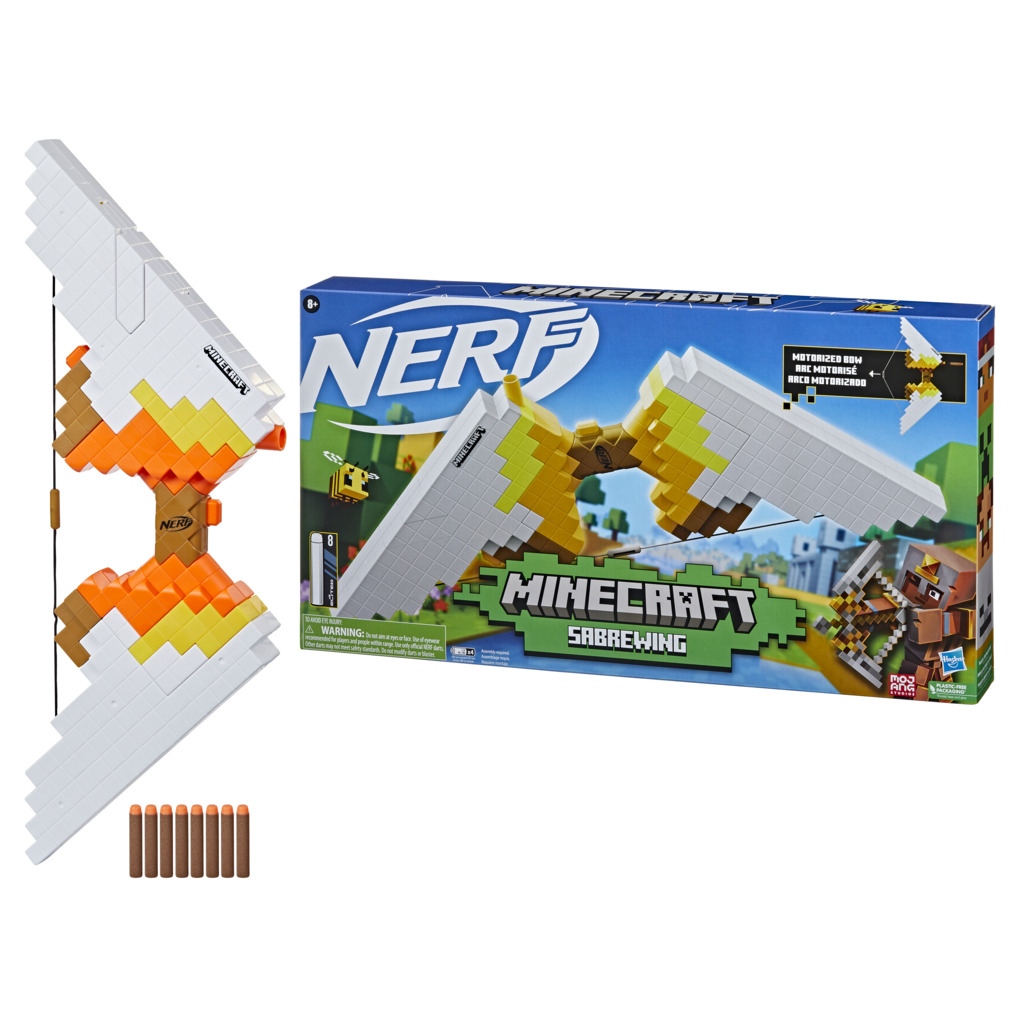 NERF Minecraft Sabrewing Τόξο με 8 Βελάκια F4733EU4 - NERF