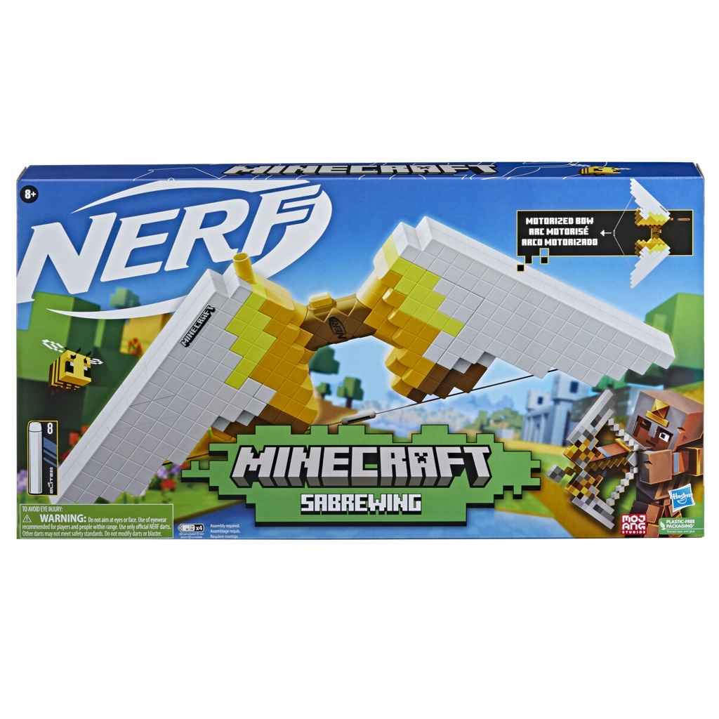 NERF Minecraft Sabrewing Τόξο με 8 Βελάκια F4733EU4 - NERF