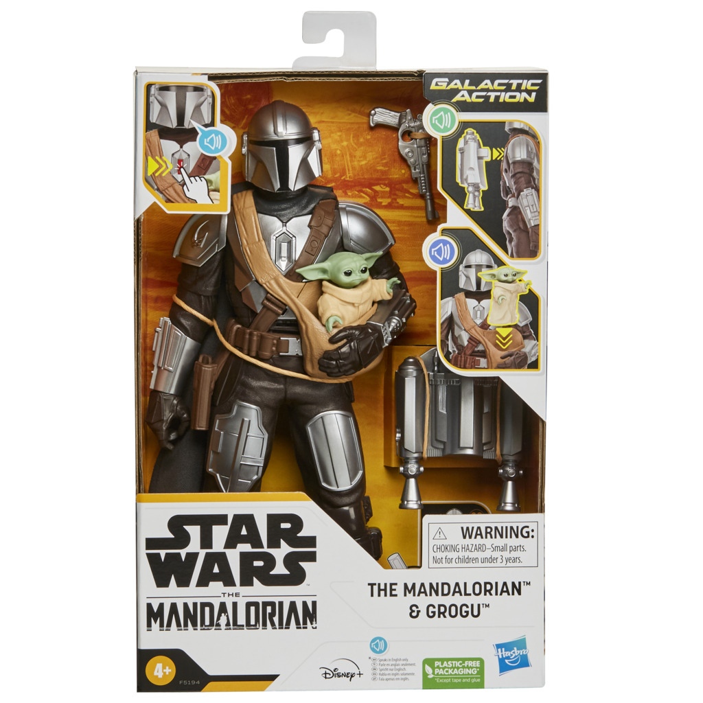 Star Wars Galactic Action The Mandalorian & Grogu Φιγούρες με Ήχους F51945 - Star Wars