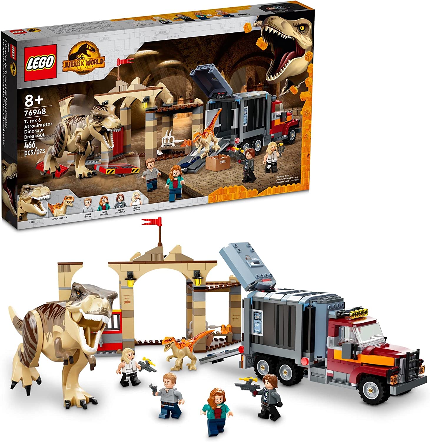 LEGO Jurassic World T. rex & Atrociraptor Dinosaur Breakout 76948 - LEGO, LEGO Jurassic World