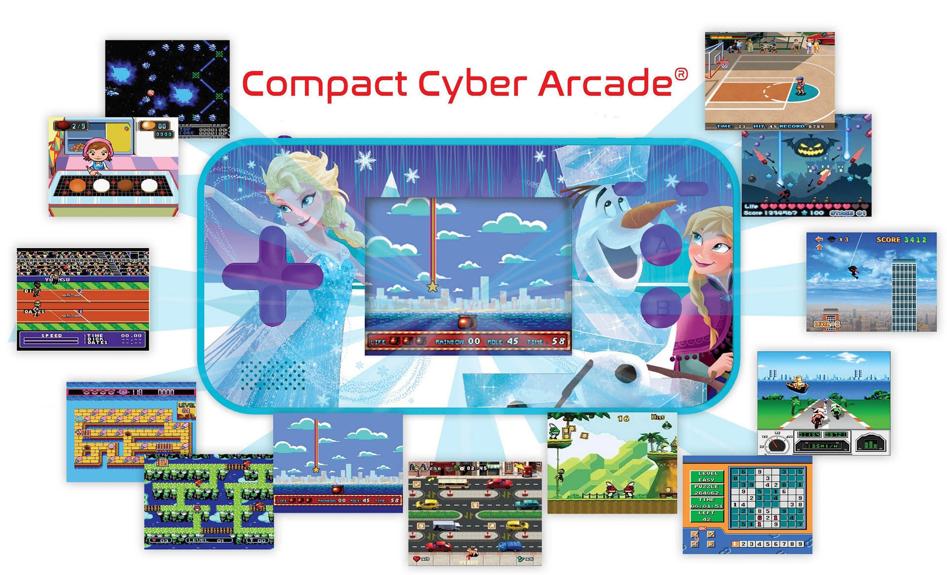 Lexibook Κονσόλα Cyber Arcade Frozen - Οθόνη 2,5 150 Παιχνίδια JL2367FZ - Lexibook