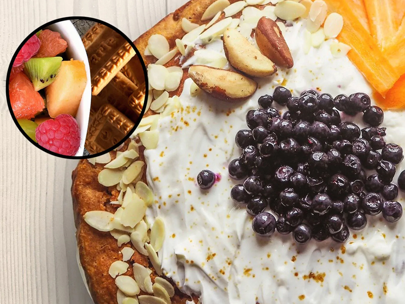 Fresh Fruit Biscuit Cake