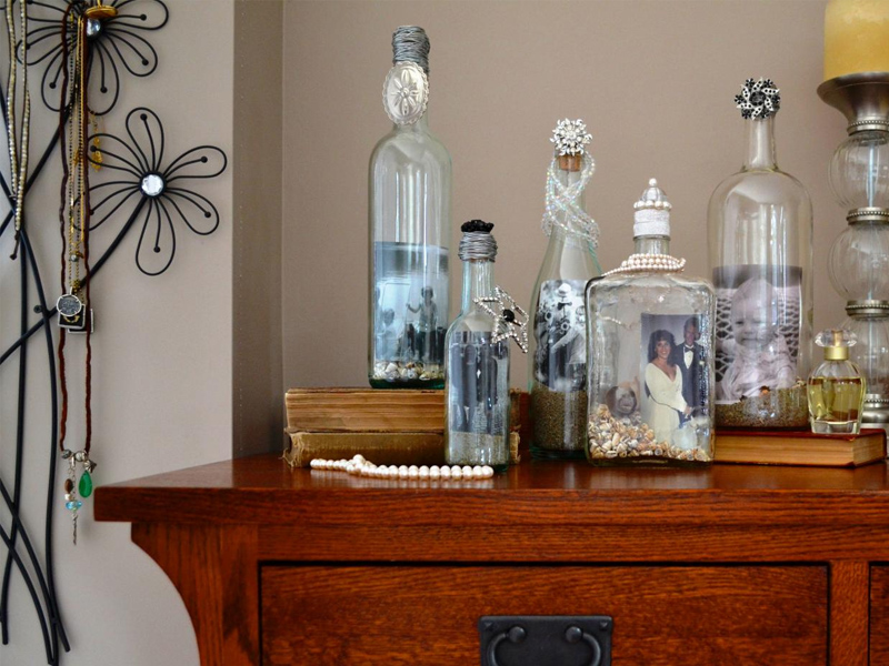 How to Decorate with Amber Glass Bottles (and where to find them cheap!) -  DIY Beautify - Creating Beauty at Home