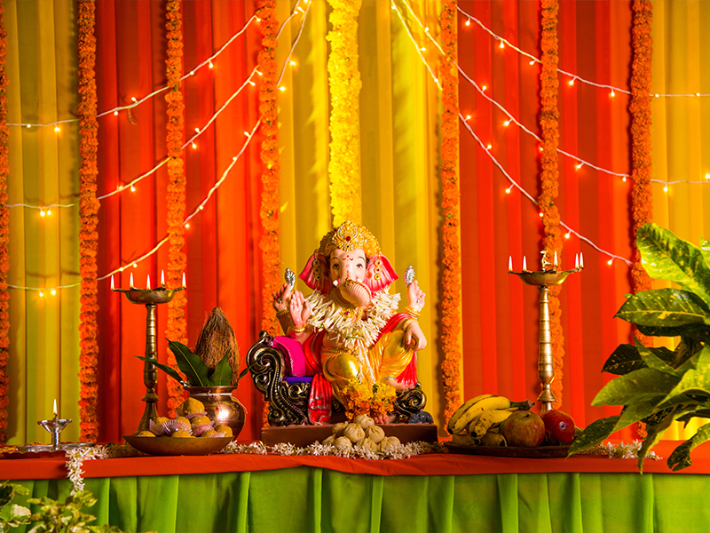 simple ganpati decoration ideas at home