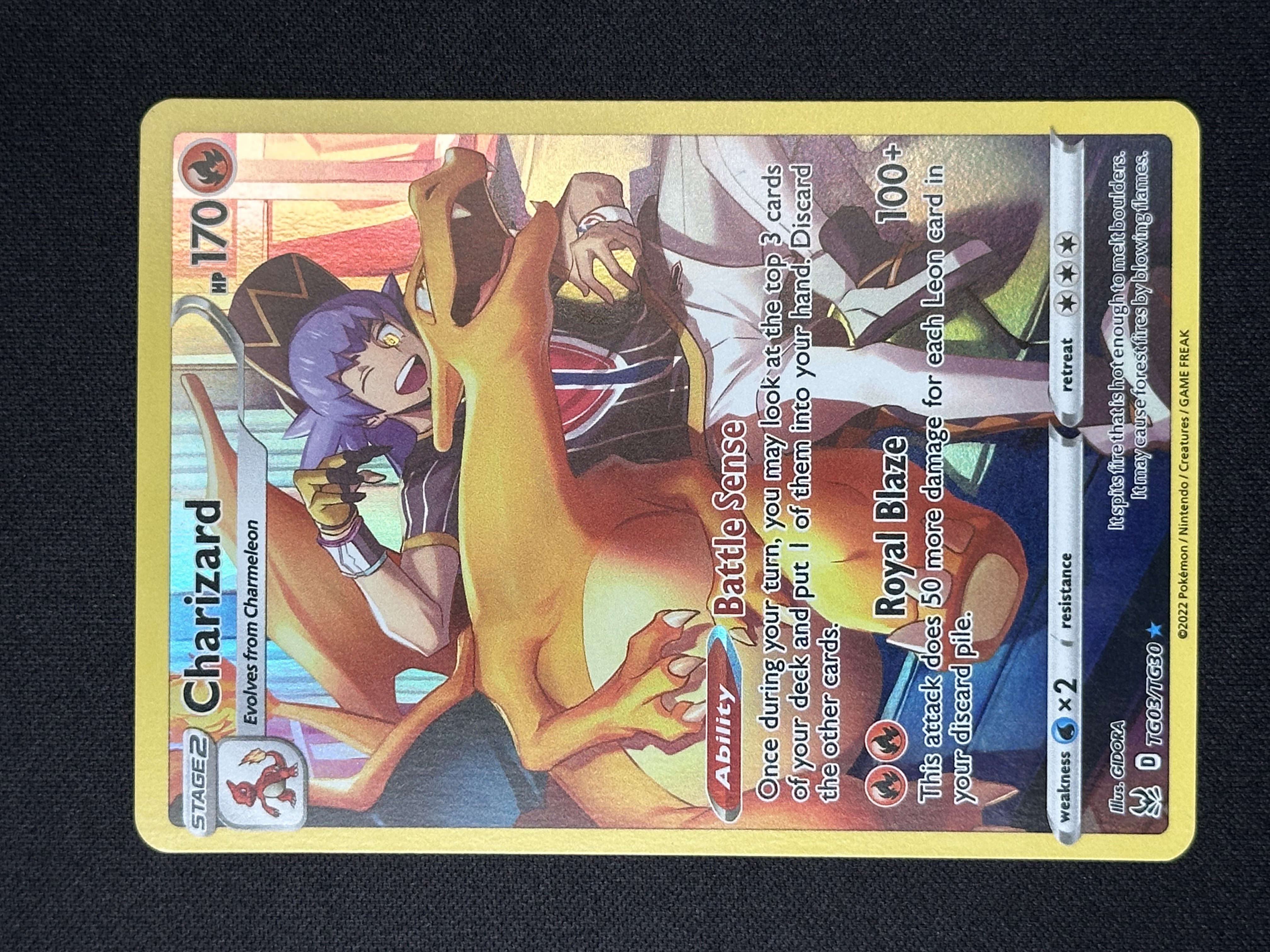 Charizard TG03/TG30 Ultra Rare SWSH11 : Galerie d'entraîneur d'origine perdue proche du neuf