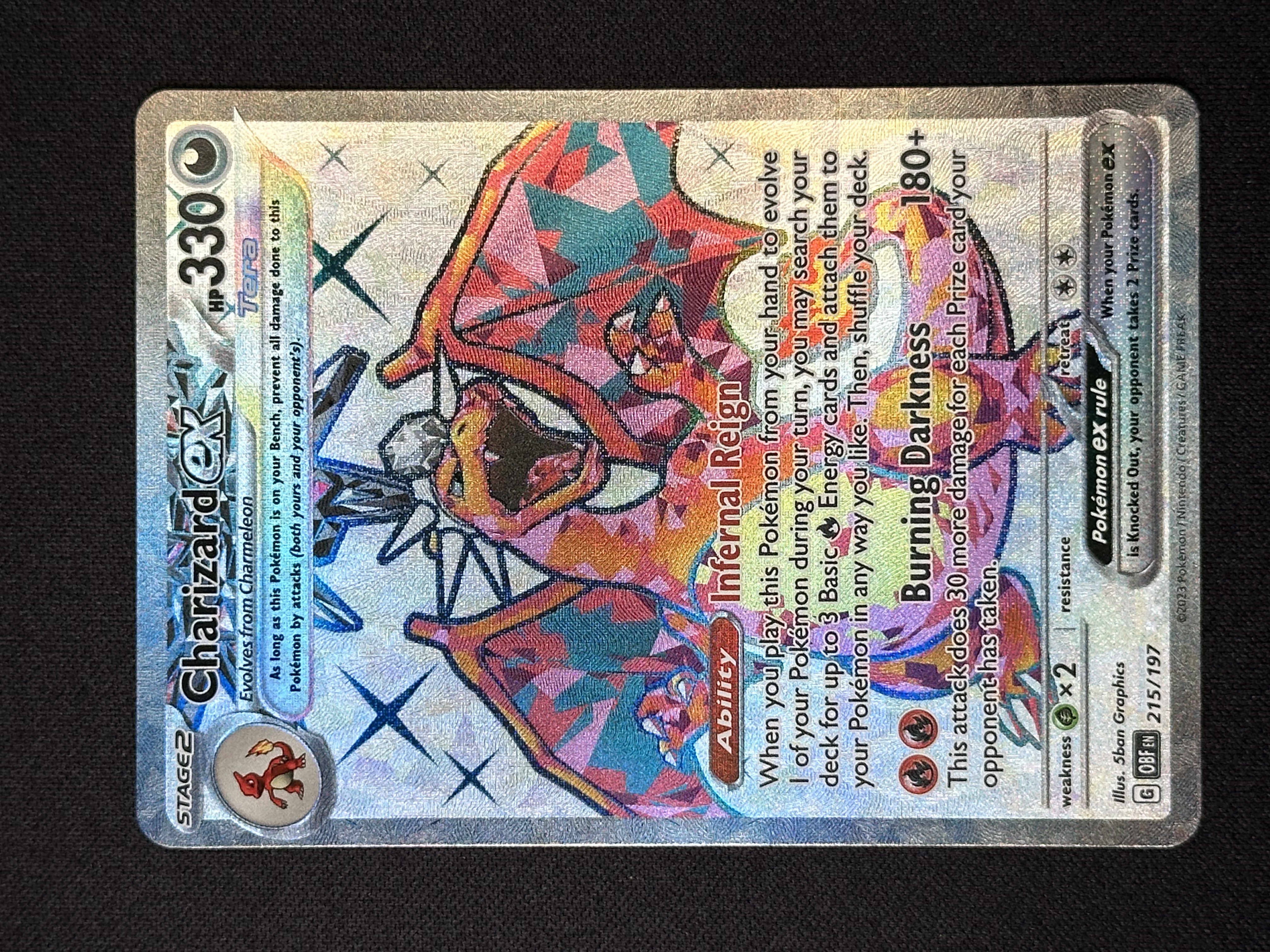 Charizard ex Holofoil 215/197 Ultra Rare SV03: Obsidian Flames Near Mint - Bild 1 von 3