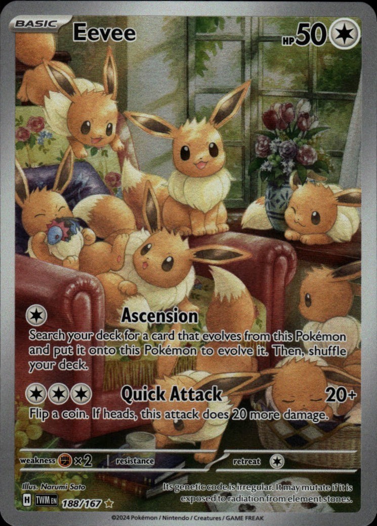 Eevee - 188/167 Illustration Rare SV06: Twilight Masquerade