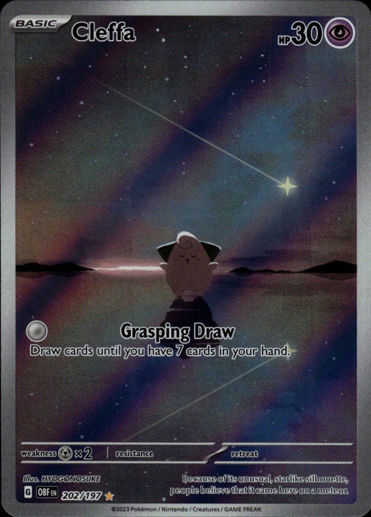 Cleffa - 202/197 Illustration Rare SV03: Obsidian Flames 202/197