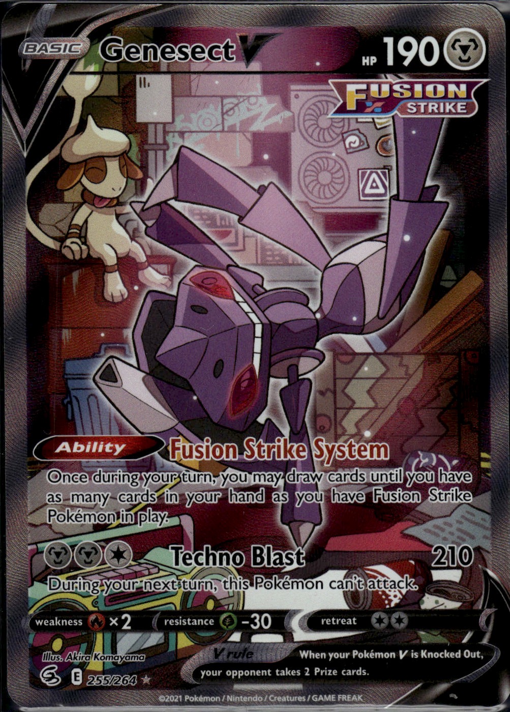 Genesect V (Alternate Full Art) Ultra Rare SWSH08: Fusion Strike