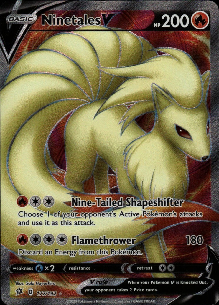 Pokemon Rebel Clash Ninetales V #177 Pokemon Rebel Clash Ninetales V #177