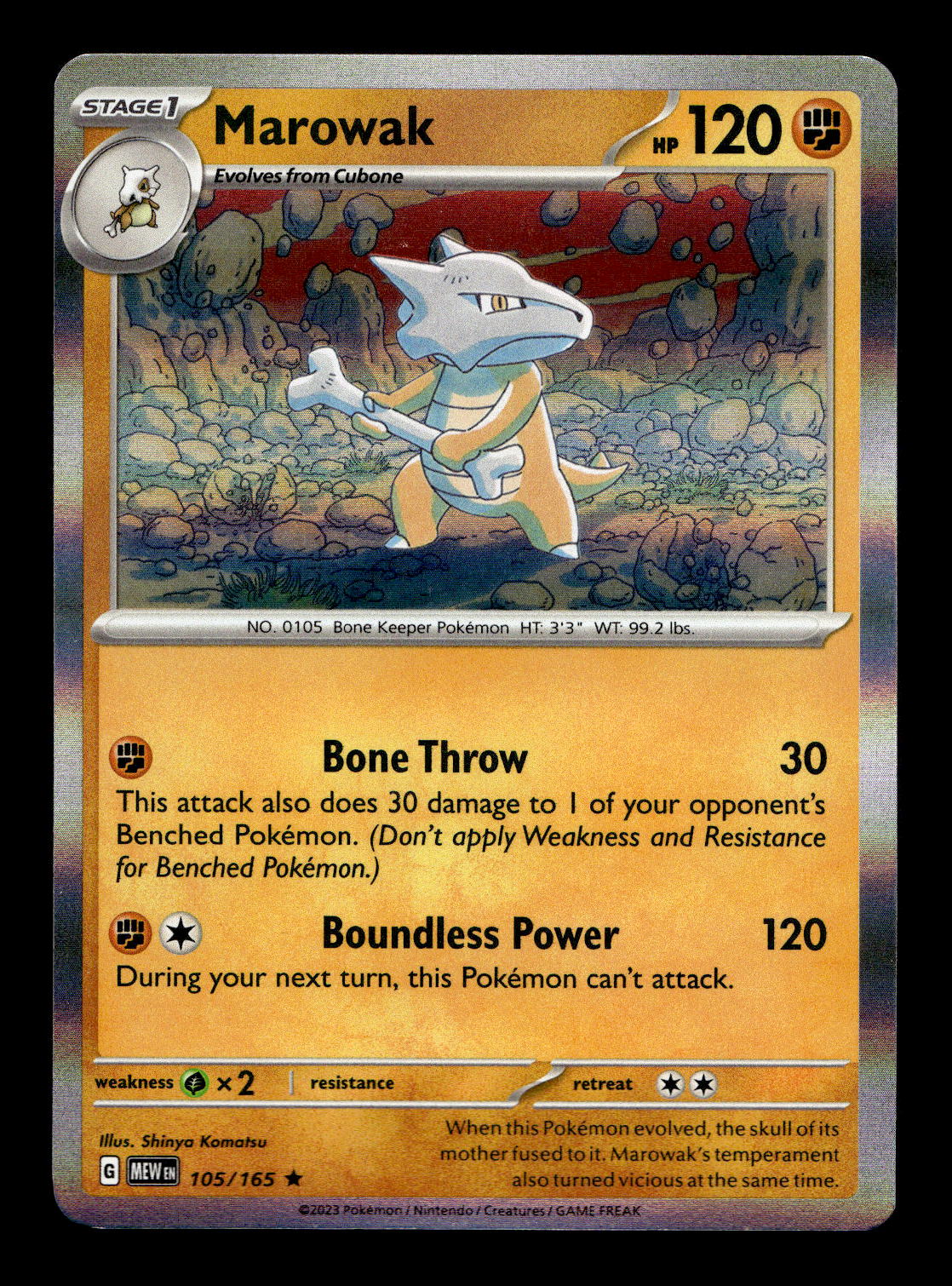 Cubone Marowak Pokemon Card! Rare Holo/Reverse Holo GX EX Choose Your Cards! - Picture 7 of 62