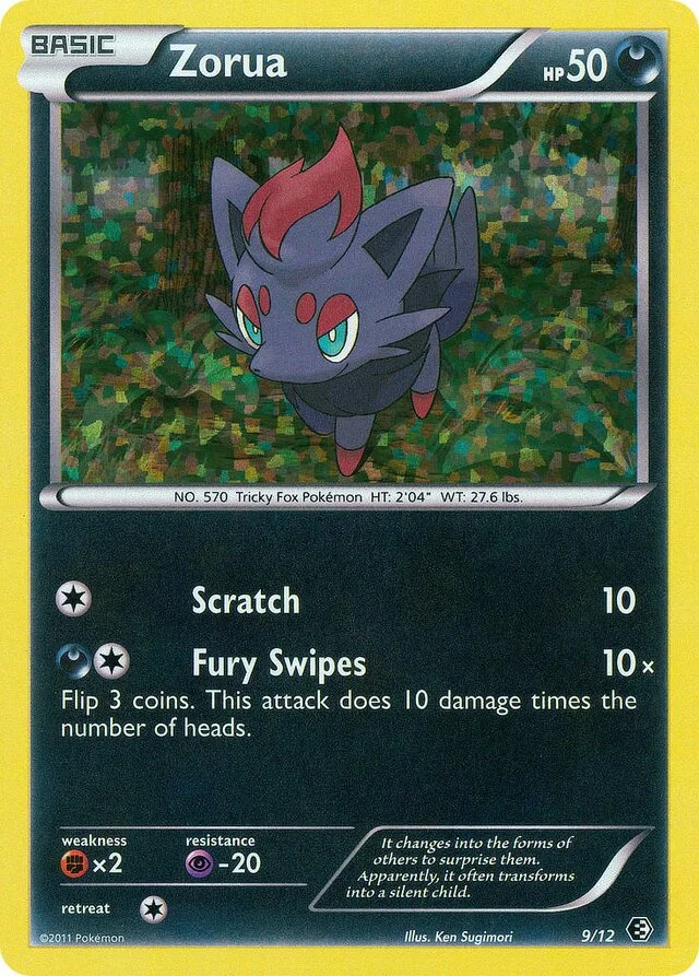 Zorua 9/12 from McDonald's Collection 2011