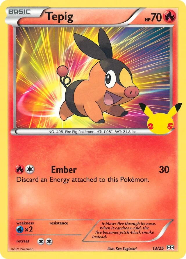 Tepig 13/25 from McDonald's Collection 2021
