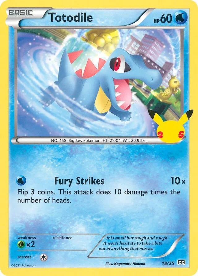 Totodile 18/25 from McDonald's Collection 2021