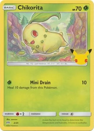 Chikorita 2/25 from McDonald's Collection 2021