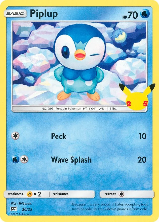 Piplup 20/25 from McDonald's Collection 2021