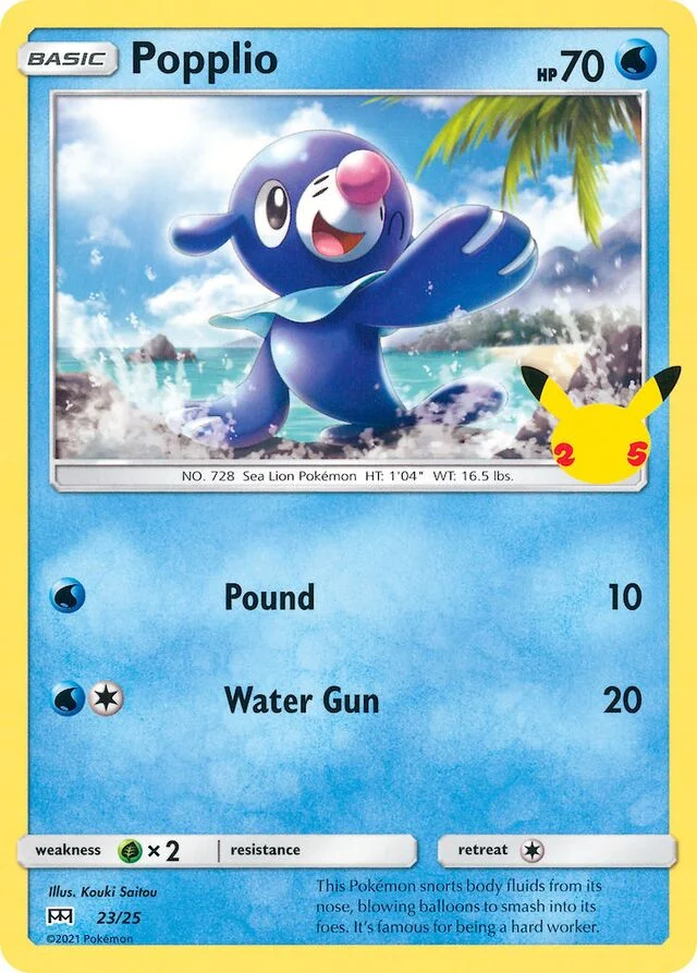 Popplio 23/25 from McDonald's Collection 2021